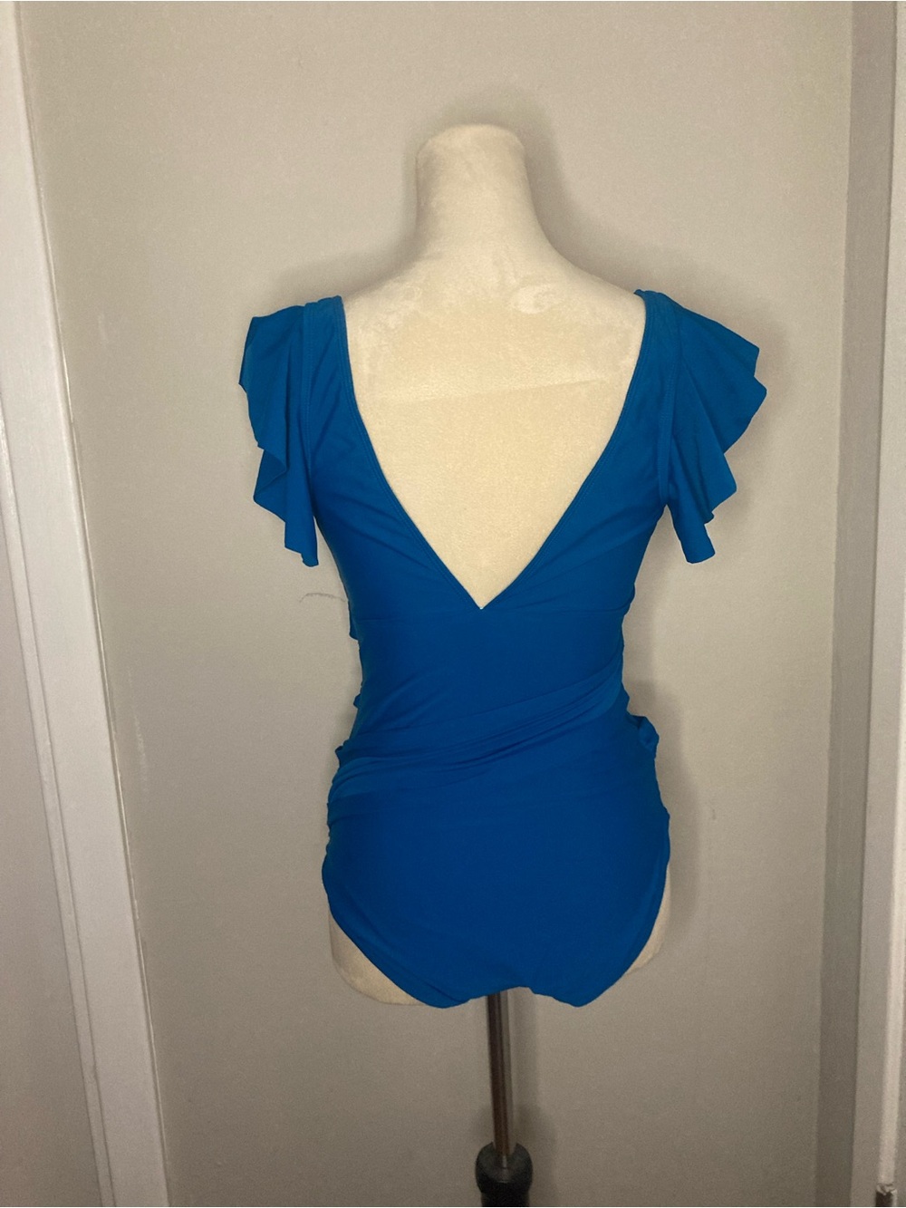 B2Prity Blue Ruffle Crisscross Swimsuit - Picture 4 of 6